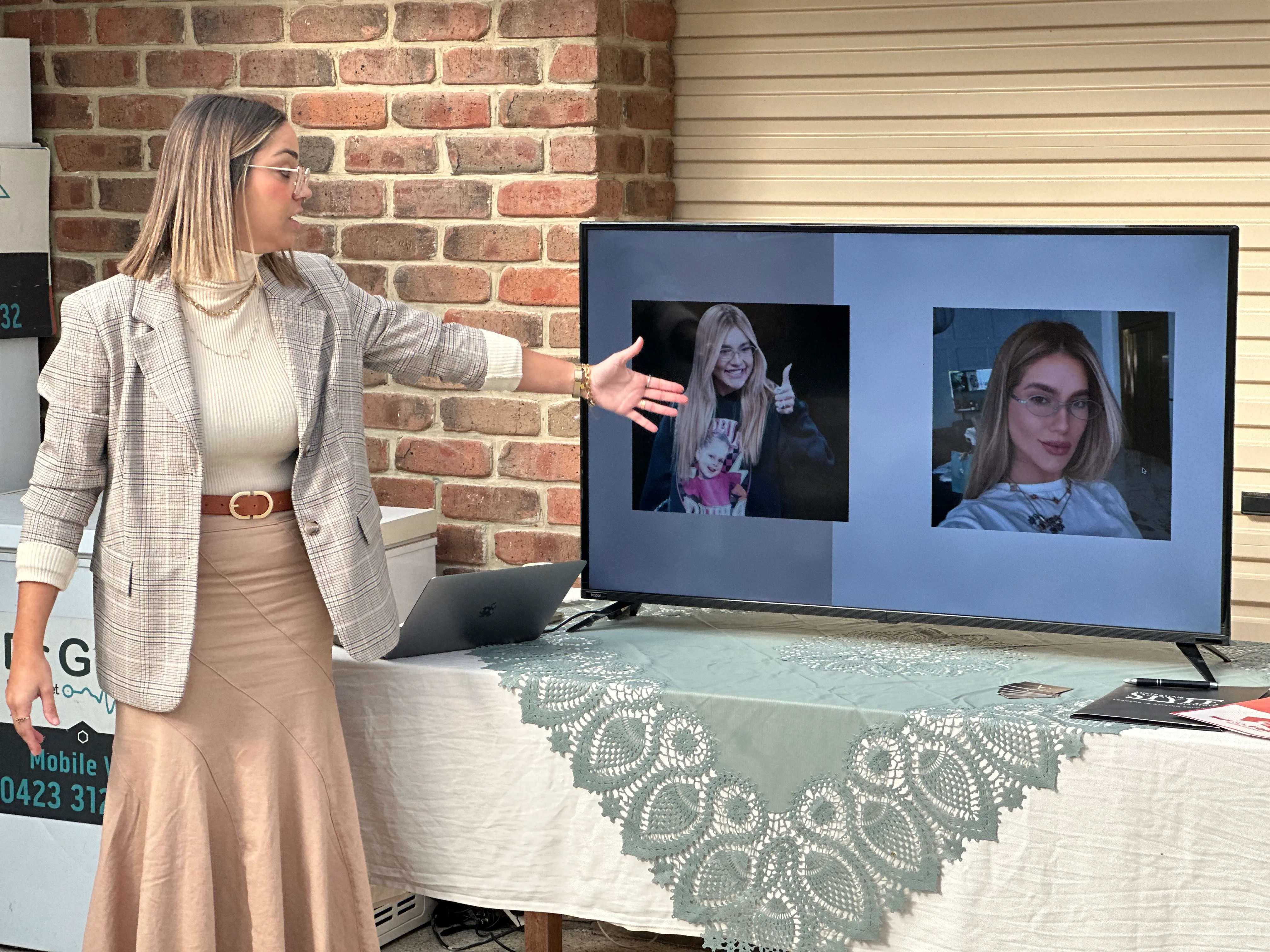 Anna engaging with the audience during a keynote talk